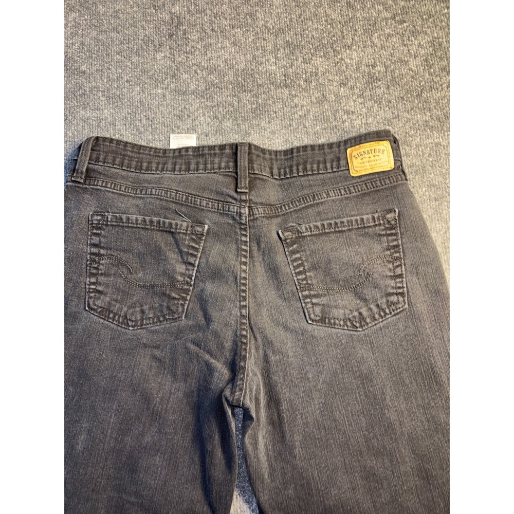 Levi's Bootcut Jeans Women's 12 Black Denim Mid-Rise Dark Wash Grunge Streetwear - Picture 12 of 13